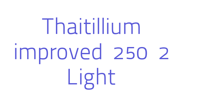 Thaitillium improved 250 2 Light Font Download