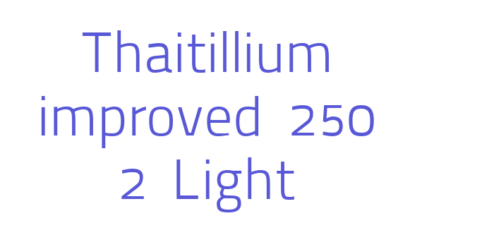 Thaitillium improved 250 2 Light Font