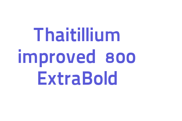 Thaitillium improved 800 ExtraBold Font