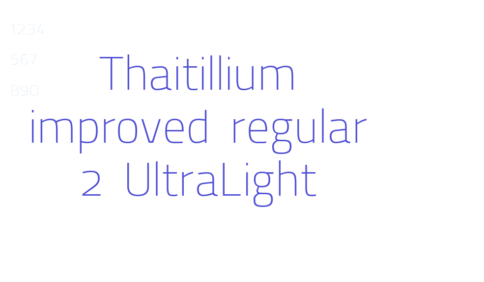 Thaitillium improved regular 2 UltraLight-font-download