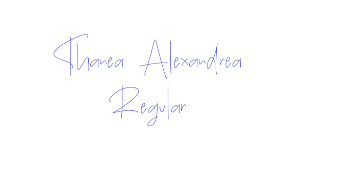 Thanea Alexandrea Regular Font