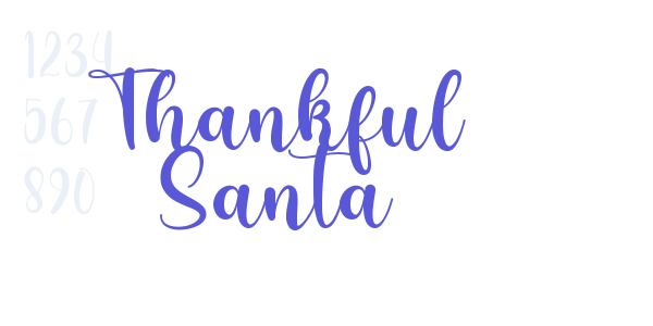 Thankful Santa font free