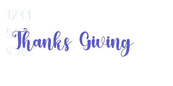 Thanks Giving font