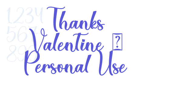 Thanks Valentine – Personal Use font free