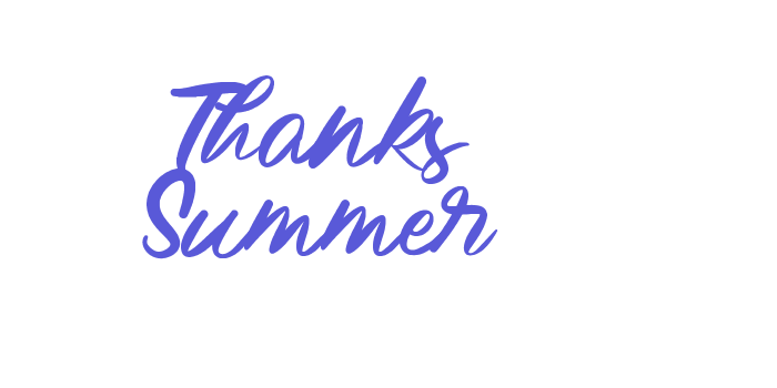 Thanks Summer Font Download