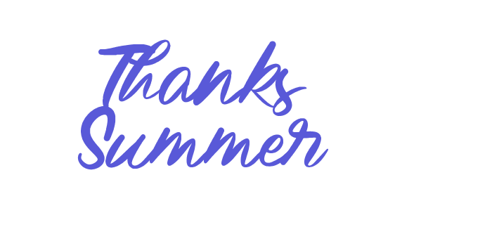 Thanks Summer Font