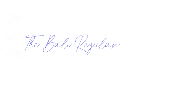 The Bali Regular font