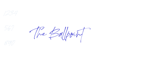 The Ballpoint font free