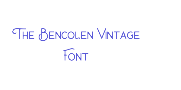 The Bencolen Vintage Font font free