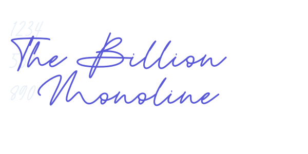 The Billion Monoline font free