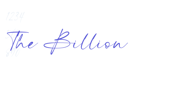 The Billion font free