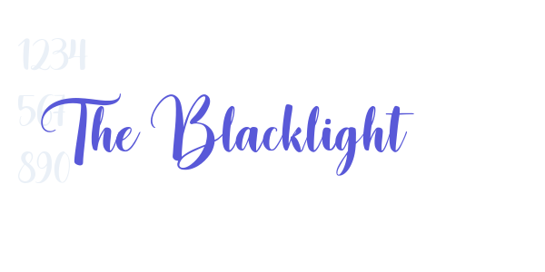 The Blacklight font