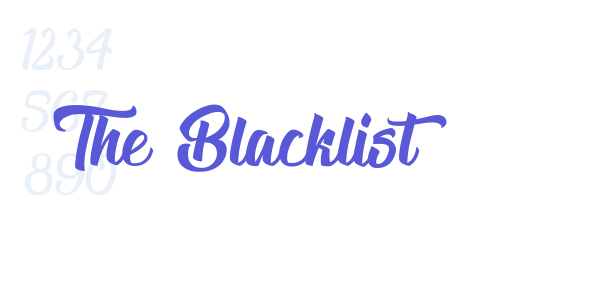 The Blacklist font free