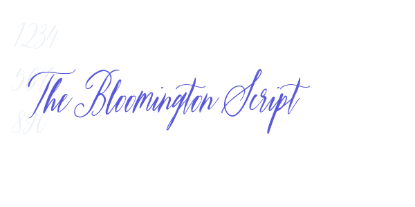 The Bloomington Script font free