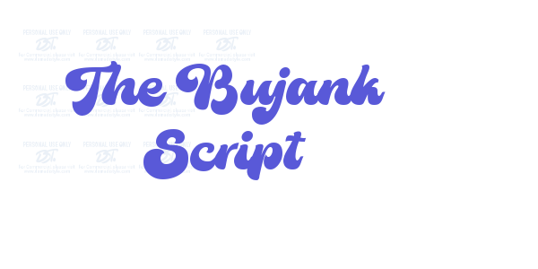 The Bujank Script font