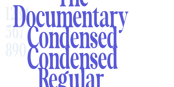 The Documentary Condensed Condensed Regular font free