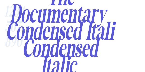 The Documentary Condensed Itali Condensed Italic font free