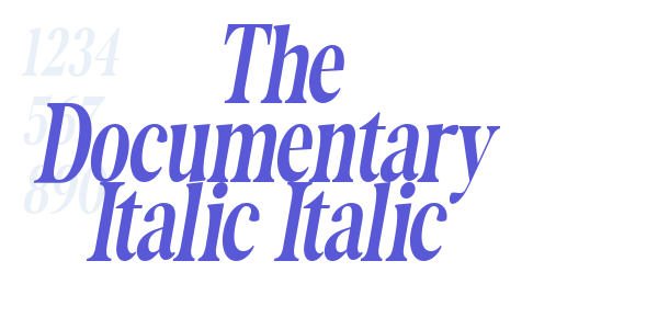 The Documentary Italic Italic font free