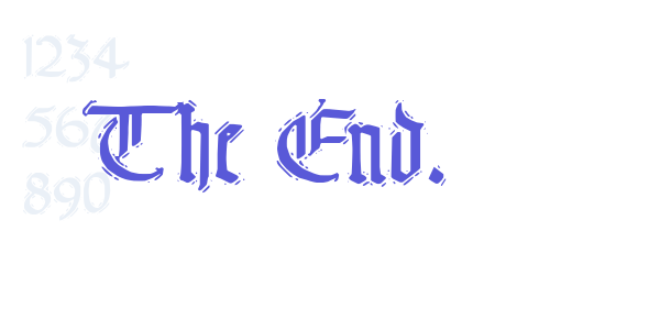 The End. font free