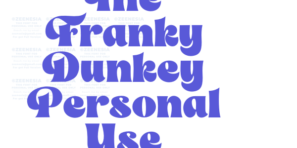 The Franky Dunkey Personal Use font free