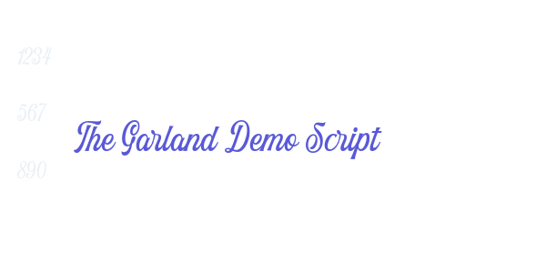 The Garland Demo Script font free