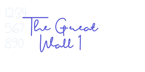 The Great Wall 1 font