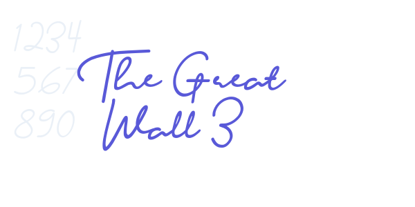 The Great Wall 3 font