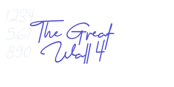 The Great Wall 4 font