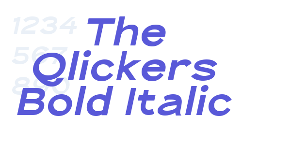 The Qlickers Bold Italic font