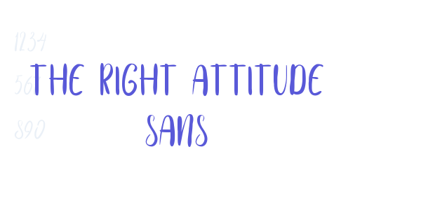 The Right Attitude Sans font free