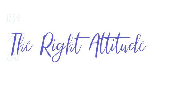 The Right Attitude font free