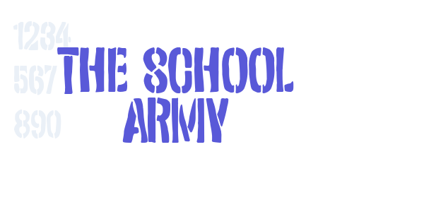 The School Army font free