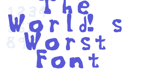 The World’s Worst Font font free