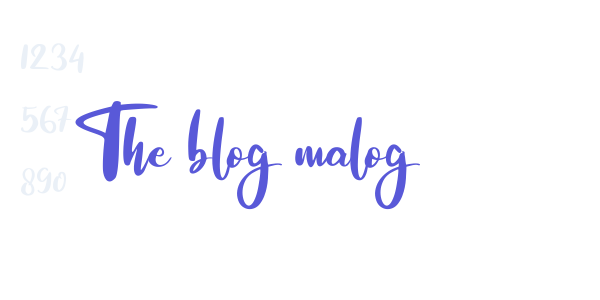 The blog malog font free