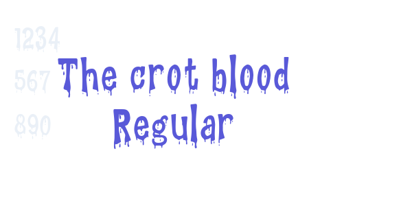 The crot blood Regular font free