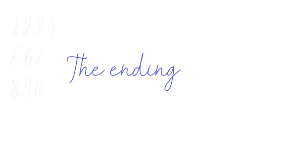 The ending font free