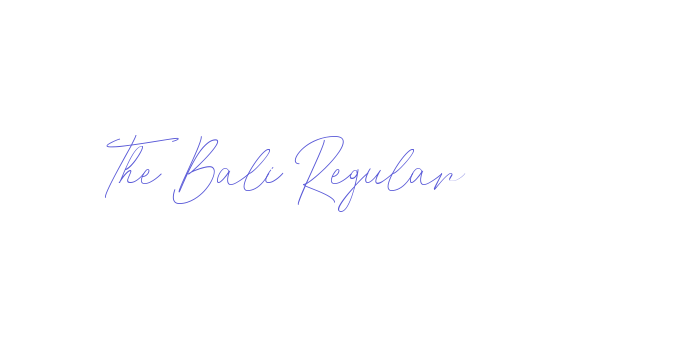 The Bali Regular Font Download