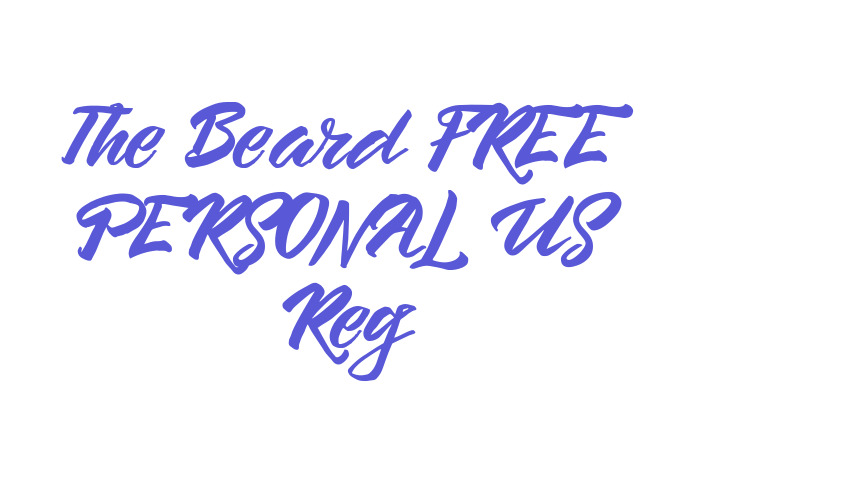 The Beard FREE PERSONAL US Reg Font