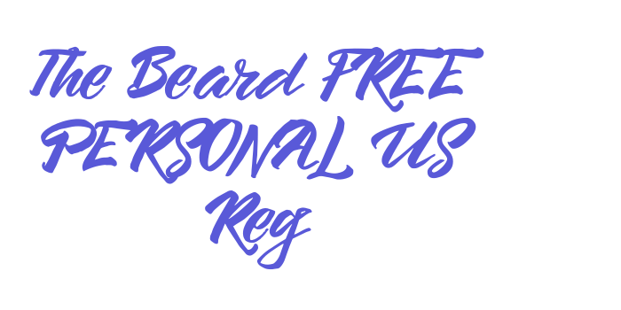 The Beard FREE PERSONAL US Reg Font Download