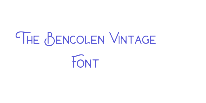 The Bencolen Vintage Font Font Download