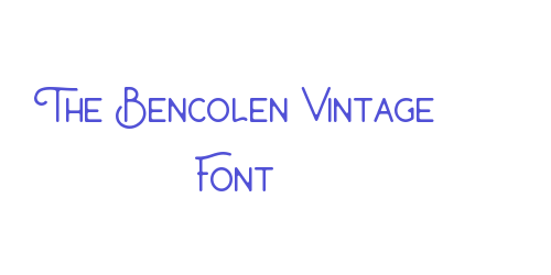The Bencolen Vintage Font-font-download