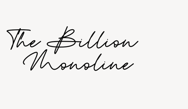 The Billion Monoline Font