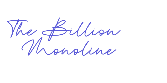 The Billion Monoline Font Download