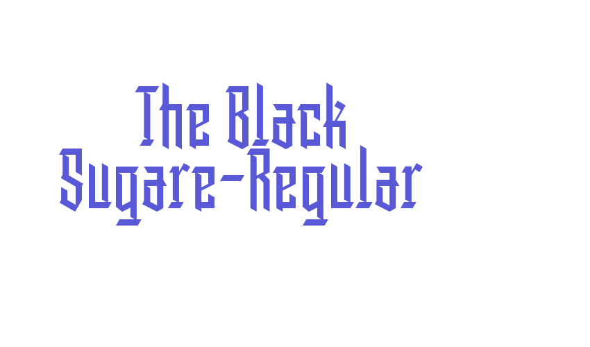 The Black Sugare-Regular Font