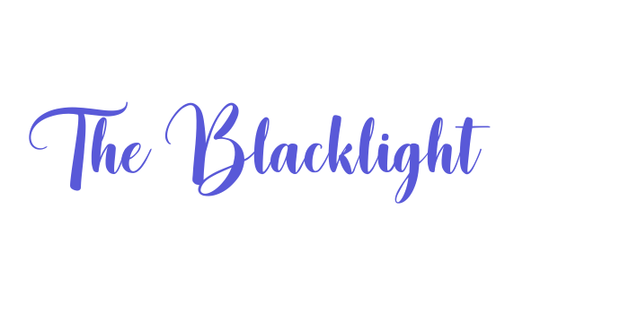 The Blacklight Font