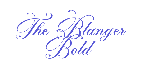 The Blanger Bold Font Download