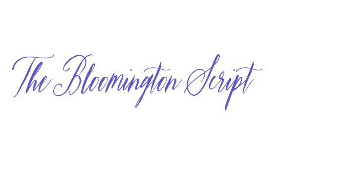 The Bloomington Script Font