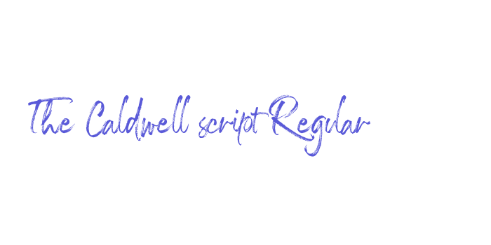 The Caldwell script Regular Font Download