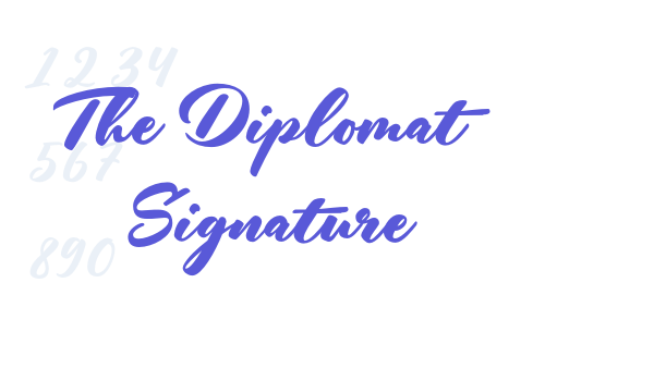 The Diplomat Signature Font