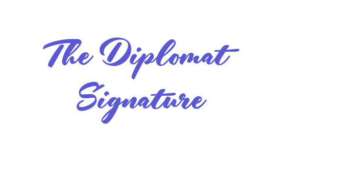 The Diplomat Signature Font